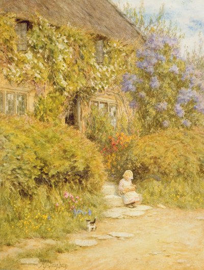 A Cottage Near Crewkerne by Helen Allingham